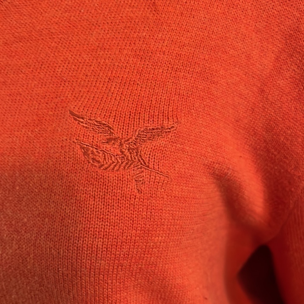 American Living 100% Pima cotton v neck long sleeve sweater.  Unisex Size small - Picture 3 of 6